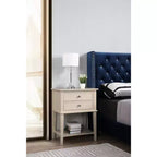 Table de Chevet Rectangulaire en Bois HomeStock pour Salon et Chambre à Coucher