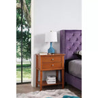 Table de Chevet Rectangulaire en Bois HomeStock pour Salon et Chambre à Coucher