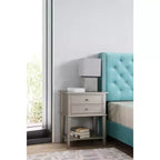 Table de Chevet Rectangulaire en Bois HomeStock pour Salon et Chambre à Coucher