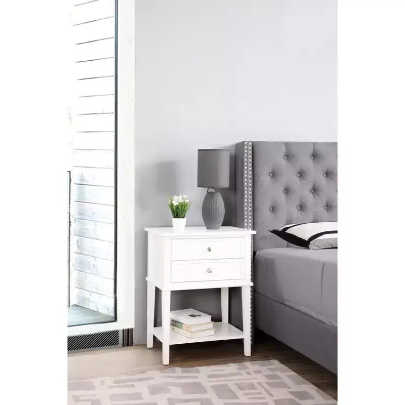 Table de Chevet Rectangulaire en Bois HomeStock pour Salon et Chambre à Coucher