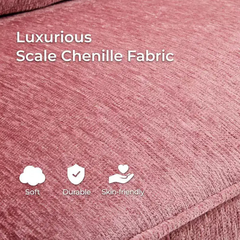 Causeuse en chenille avec accoudoirs à motifs floraux pour petits espaces