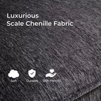 Causeuse en chenille avec accoudoirs à motifs floraux pour petits espaces