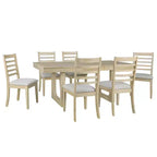 Ensemble de salle à manger extensible GDFStudio Bailey 7 pièces avec rallonge amovible de 45 cm