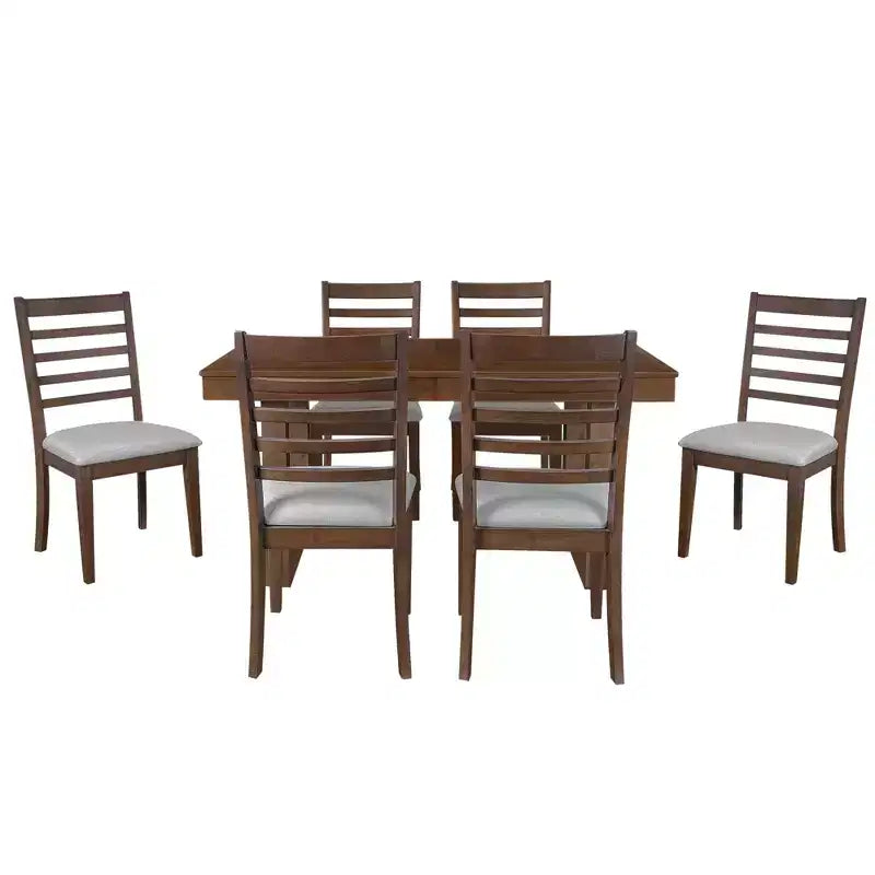 Ensemble de salle à manger extensible GDFStudio Bailey 7 pièces avec rallonge amovible de 45 cm