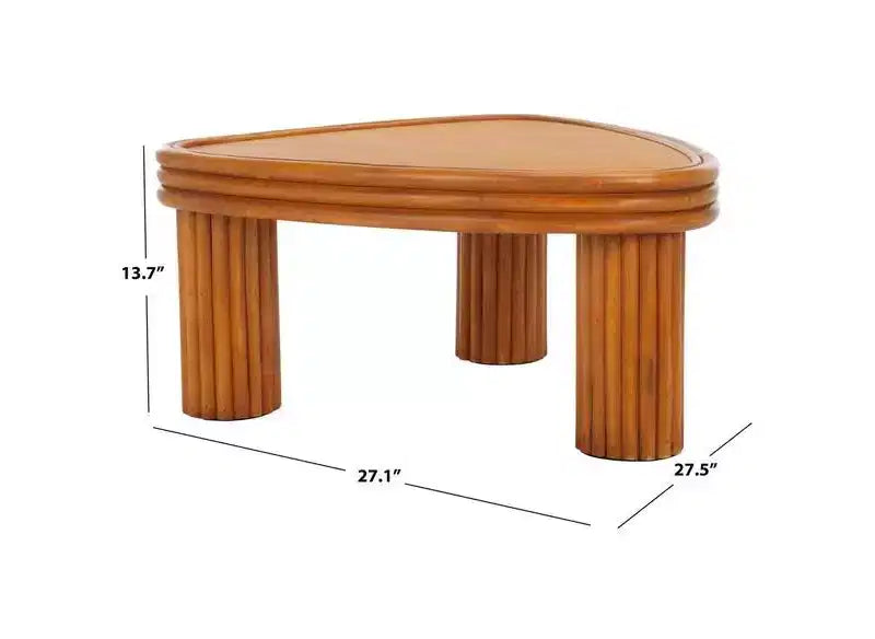 Table Basse Triangle Bayard Rotin - CWK3009 - Naturel - Safavieh Couture