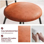 Chaises de cuisine en rotin avec pieds en métal, chaises de salle à manger modernes rembourrées avec coussins épais pour petits espaces