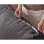 Dyonery Canapé modulaire sectionnel nuage surdimensionné 120 pour salon, canapé à assise large et profonde rembourré de duvet, cadre en bois massif, assemblage sans outils, gris foncé