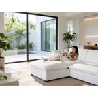 Dyonery Canapé modulaire sectionnel nuage surdimensionné 120 pour salon, canapé à assise large et profonde rembourré de duvet, cadre en bois massif, assemblage sans outils, gris foncé
