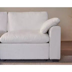 Dyonery Canapé modulaire sectionnel nuage surdimensionné 120 pour salon, canapé à assise large et profonde rembourré de duvet, cadre en bois massif, assemblage sans outils, gris foncé