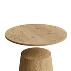 Table à manger ronde de 43 po pour 4 personnes - Table de cuisine moderne en bois avec base piédestal robuste, design peu encombrant pour petits espaces, appartements, assemblage facile