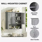 Christopher Knight Home Everett Armoire de rangement murale de salle de bain moderne en bois avec étagère réglable