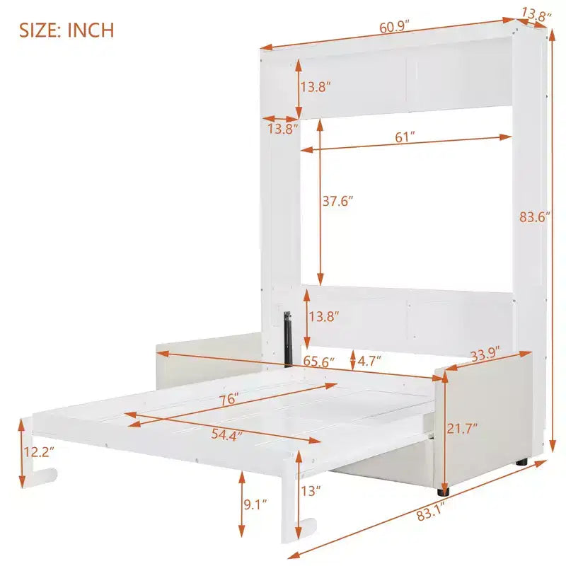 Lit escamotable moderne Luxystar double avec canapé