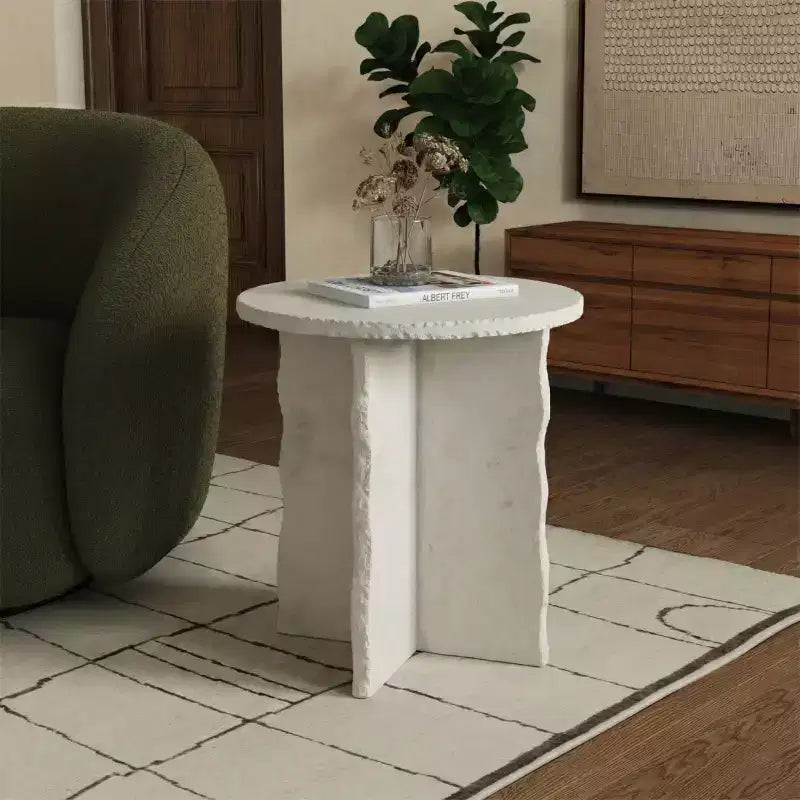 Table d'appoint Raybrook Stone - SFV5785 - Blanc cassé - Safavieh Couture