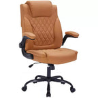 Chaise de bureau en cuir 160kg - Fauteuil de bureau ergonomique avec support lombaire réglable et accoudoirs relevables