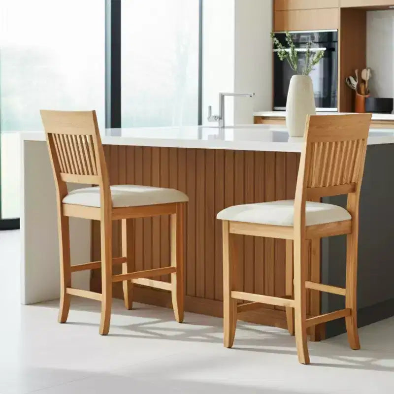 Chaises de bar Aspen, aspect bois vieilli (lot de 2)