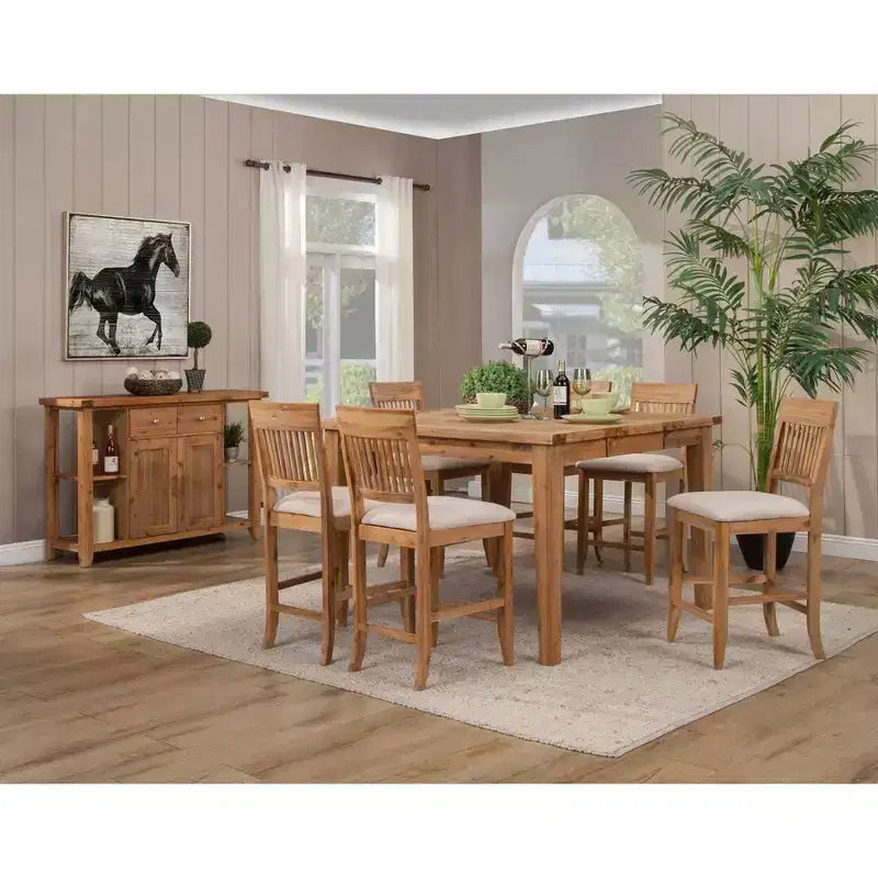 Chaises de bar Aspen, aspect bois vieilli (lot de 2)