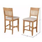 Chaises de bar Aspen, aspect bois vieilli (lot de 2)