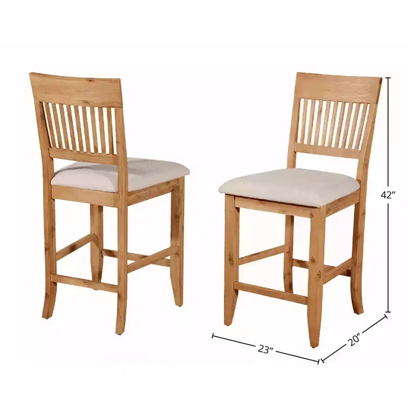 Chaises de bar Aspen, aspect bois vieilli (lot de 2)