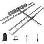 Ultra-Duty 600lbs Motorcycle Hitch Carrier Rack  Arched Non-Slip Ramp, Anti-Wobble Stabilizer, Quick-Connect, Fits 2 Hitch, 8 Tie-Down Kits