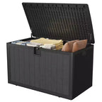 Coffre de rangement extérieur en résine robuste de 492 litres – Imperméable et résistant aux intempéries pour coussins de terrasse, outils de jardin, colis