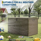 Coffre de rangement extérieur en résine robuste de 492 litres – Imperméable et résistant aux intempéries pour coussins de terrasse, outils de jardin, colis