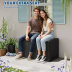 Coffre de rangement extérieur en résine robuste de 492 litres – Imperméable et résistant aux intempéries pour coussins de terrasse, outils de jardin, colis