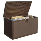 Coffre de rangement extérieur en résine robuste de 492 litres – Imperméable et résistant aux intempéries pour coussins de terrasse, outils de jardin, colis