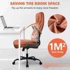 Chaise de bureau réglable KERDOM, Fauteuil de direction ergonomique avec appui-tête et accoudoirs rembourrés
