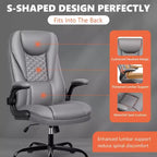 Chaise de bureau réglable KERDOM, Fauteuil de direction ergonomique avec appui-tête et accoudoirs rembourrés
