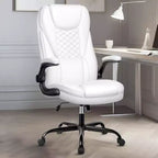 Chaise de bureau réglable KERDOM, Fauteuil de direction ergonomique avec appui-tête et accoudoirs rembourrés