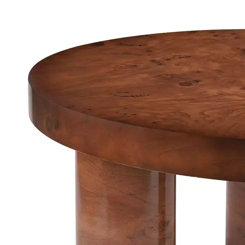 Christopher Knight Home Selene Table Basse Ronde Moderne avec Base Sculpturale à 3 Pieds