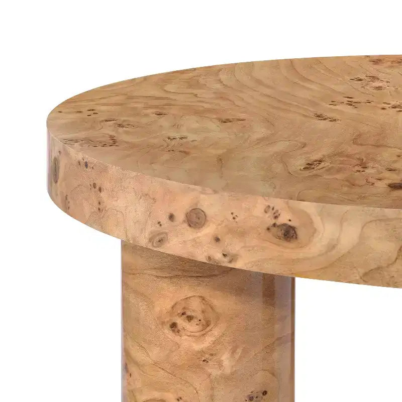 Christopher Knight Home Selene Table Basse Ronde Moderne avec Base Sculpturale à 3 Pieds