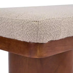 Christopher Knight Home Fernando Banc rembourré moderne en bois avec pieds en bois d'hévéa