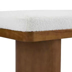 Christopher Knight Home Fernando Banc rembourré moderne en bois avec pieds en bois d'hévéa