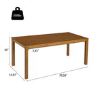 Table de salle à manger rectangulaire Christopher Knight Home Bradley moderne minimaliste de 178 cm en bois d'hévéa massif