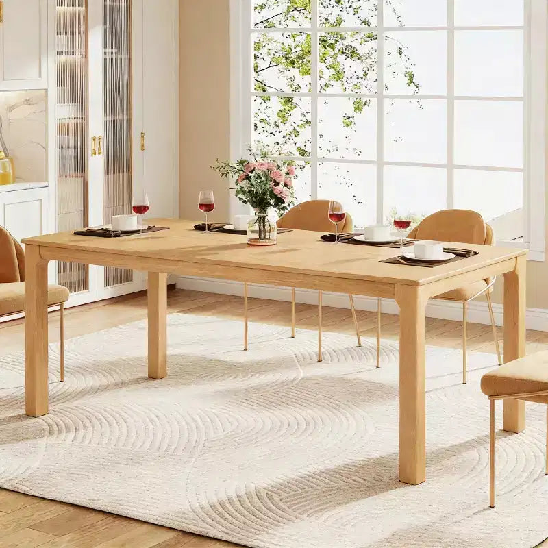 Christopher Knight Home Bradley Modern Minimalist 70 Solid Rubber Wood Rectangular Dining Table