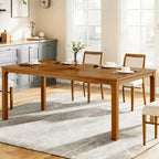 Table de salle à manger rectangulaire Christopher Knight Home Bradley moderne minimaliste de 178 cm en bois d'hévéa massif