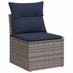 vidaXL Salon de jardin en acacia massif et polyester Naturel