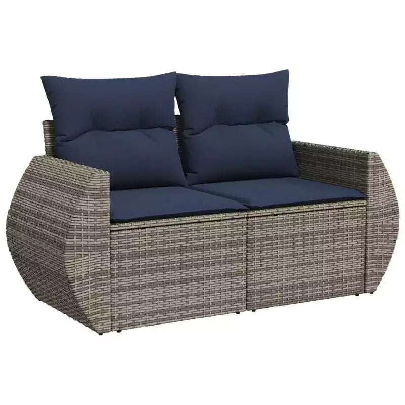 vidaXL Salon de jardin en acacia massif et polyester Naturel