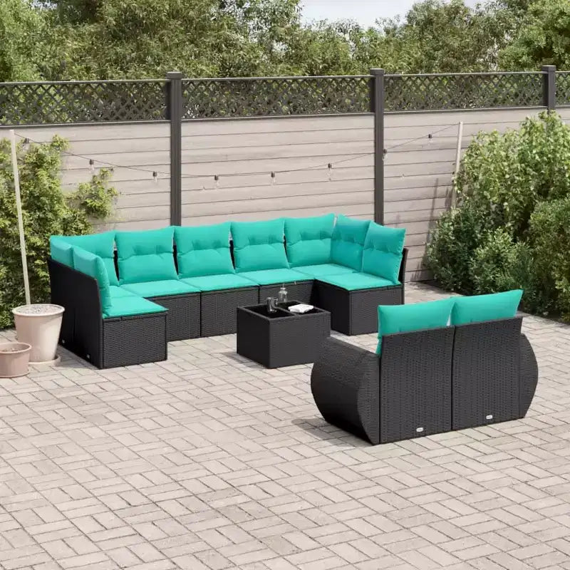 vidaXL Salon de jardin en acacia massif et polyester Naturel