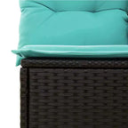 vidaXL Salon de jardin en acacia massif et polyester Naturel