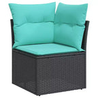 vidaXL Salon de jardin en acacia massif et polyester Naturel