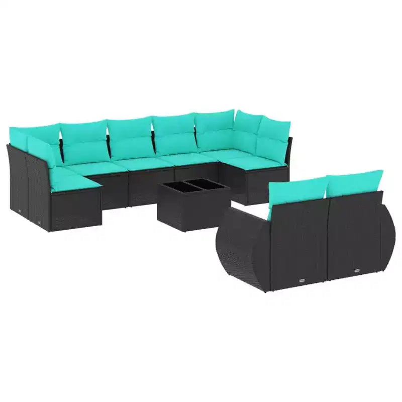 vidaXL Salon de jardin en acacia massif et polyester Naturel