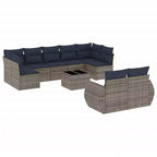 vidaXL Outdoor Sofa Set Solid Acacia Wood and Polyester Natural
