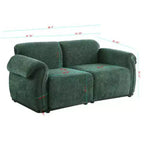 Canapé d'angle GDFStudio Tryn Modern 69 places en bois et fer, rembourré en chenille, avec dossier divisé