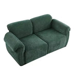 Canapé d'angle GDFStudio Tryn Modern 69 places en bois et fer, rembourré en chenille, avec dossier divisé