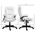 Fauteuil de bureau de direction 6 points chauffant, fauteuil de bureau de massage vibrant à dossier haut en velours
