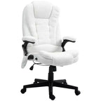 Fauteuil de bureau de direction 6 points chauffant, fauteuil de bureau de massage vibrant à dossier haut en velours