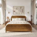 Christopher Knight Home Bennett Mid-Century Modern Wood Platform Bed Frame with Slat Headboard