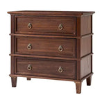 Table d'appoint en bois massif Helena 28W à 3 tiroirs avec station de charge intégrée|HULALA HOME